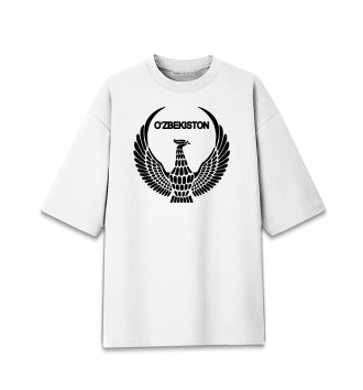 Мужская Хлопковая футболка оверсайз Узбекистан