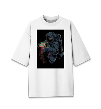 Хлопковая футболка оверсайз Космическая Медуза