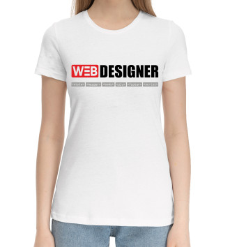 Женская Хлопковая футболка WEB Designer
