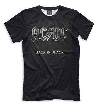 Мужская Футболка Back in black — AC/DC