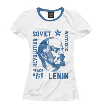 Футболка для девочек Ленин