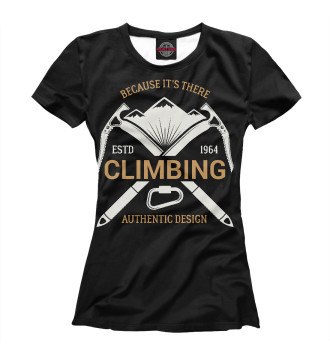 Женская Футболка Climbing