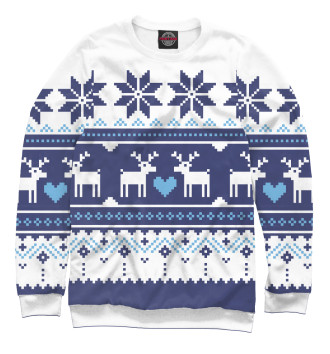 Свитшот для мальчиков Скандинавский свитер с оленями