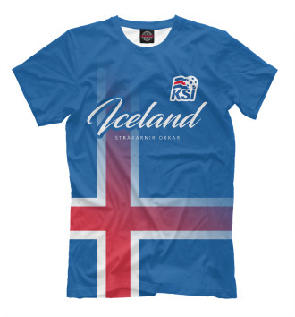 Мужская Футболка Исландия
