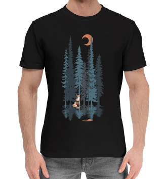 Мужская Хлопковая футболка Fox from the Forest