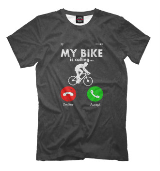Мужская Футболка Bicycle Cyclist Funny Gift