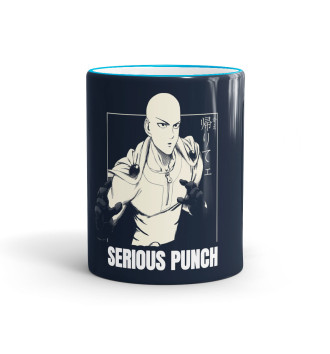 Кружка Serious Punch синий фон