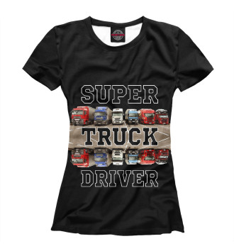 Футболка для девочек Super Truck Driver