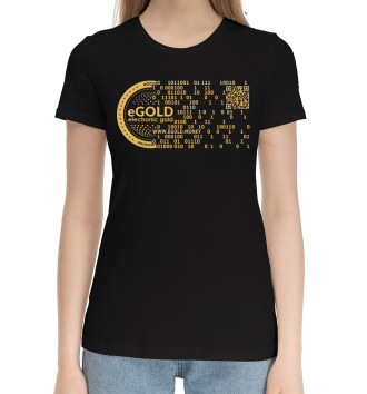 Женская Хлопковая футболка Gold stablecoin eGOLD