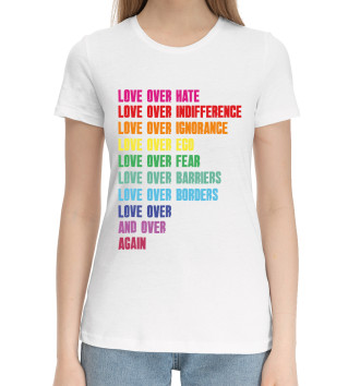 Женская Хлопковая футболка Only Love