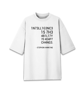 Хлопковая футболка оверсайз 1N73LL1G3NC3