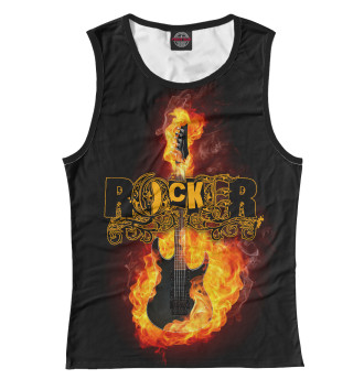 Майка для девочек Fire Guitar Rocker