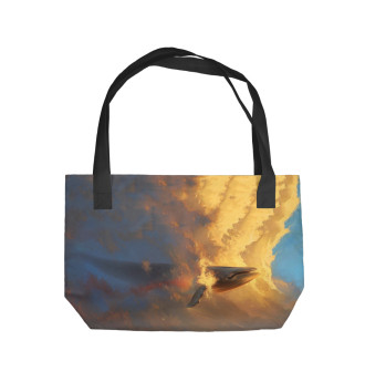Пляжная сумка Кит в небе