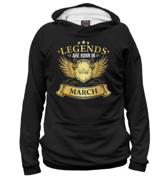 Мужское Худи Legends Are Born In March