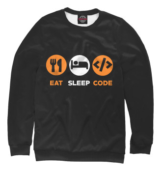 Мужской Свитшот Eat Sleep Code