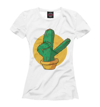 Футболка для девочек Dabbing cactus