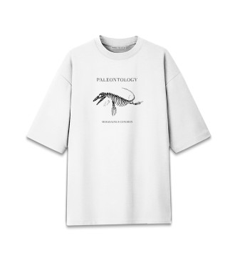 Хлопковая футболка оверсайз Мозазавр