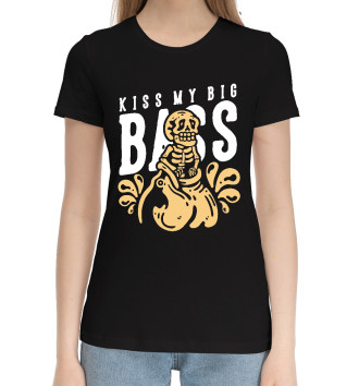 Женская Хлопковая футболка Поцелуй мой большой BASS