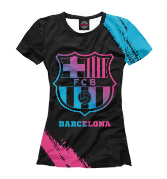 Футболка для девочек Barcelona Neon Gradient