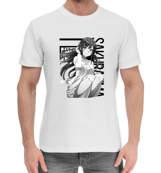 Мужская Хлопковая футболка Сакураджима Май
