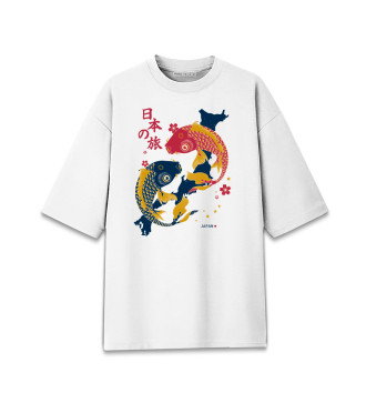 Женская Хлопковая футболка оверсайз Япония