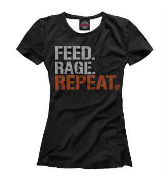 Футболка для девочек Feed Rage Repeat