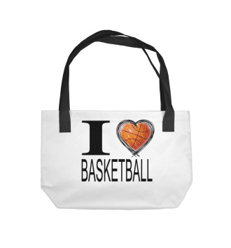 Пляжная сумка I Love Basketball