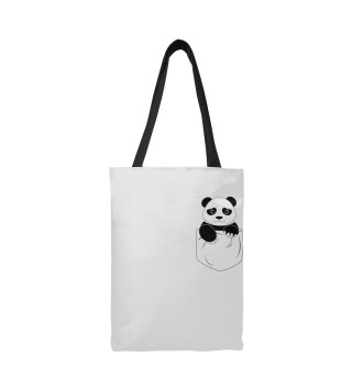 Сумка-шоппер Панда в кармане