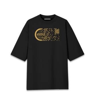 Женская Хлопковая футболка оверсайз Gold stablecoin eGOLD