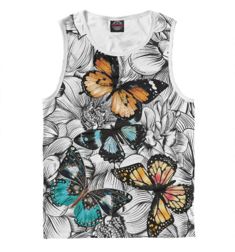 Майка для мальчиков Цветные бабочки