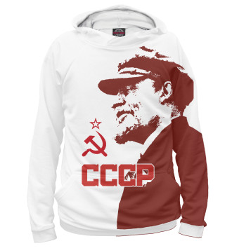Женское Худи СССР Владимир Ильич Ленин на белом фоне