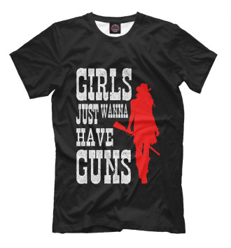 Мужская Футболка Girls just wanna have guns