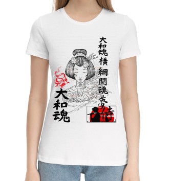 Женская Хлопковая футболка Japan Samurai