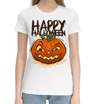 Женская Хлопковая футболка Halloween