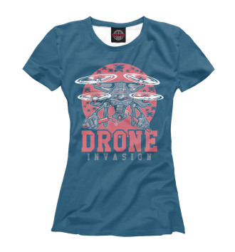 Женская Футболка Drone invasion