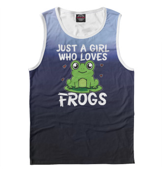 Майка для мальчиков Just A Girl Who Loves Frogs