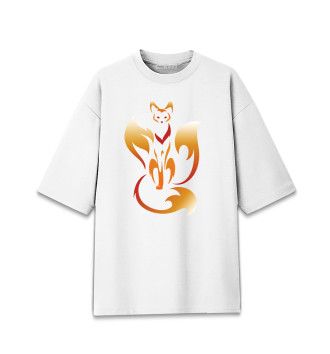Хлопковая футболка оверсайз Огненный дух
