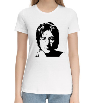 Женская Хлопковая футболка Джон Леннон