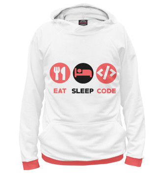 Худи для девочек Eat sleep code