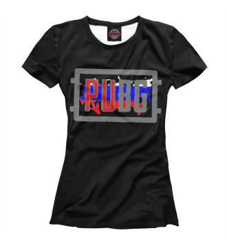 Футболка для девочек PUBG RU black