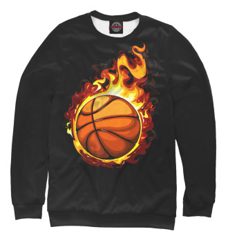 Свитшот для девочек Баскетбольный мяч в огне