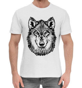 Мужская Хлопковая футболка Волки