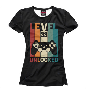 Футболка для девочек Level 33 Unlocked
