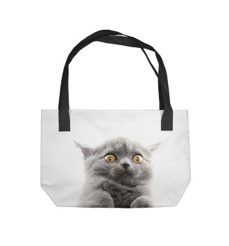 Пляжная сумка Испуганный кот