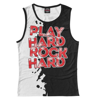 Майка для девочек Play hard rock hard