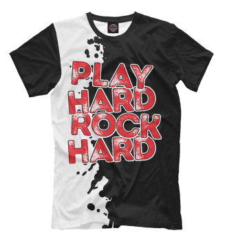 Футболка для мальчиков Play hard rock hard