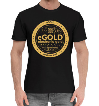 Мужская Хлопковая футболка WhiteGold stablecoin eGOLD