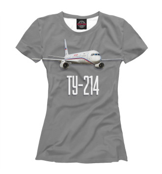 Футболка для девочек Самолет Ту-214