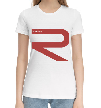 Женская Хлопковая футболка RAKNET ORIGINAL WHITE