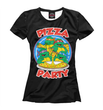 Женская Футболка Pizza Party
